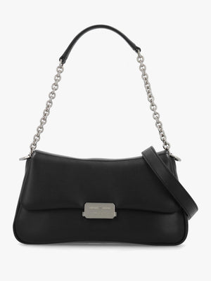 Black Soft Leather Shoulder Bag