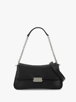 Emporio Armani Black Soft Leather Shoulder Bag