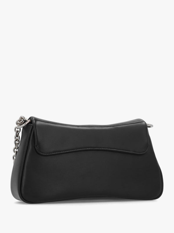 Black Soft Leather Shoulder Bag