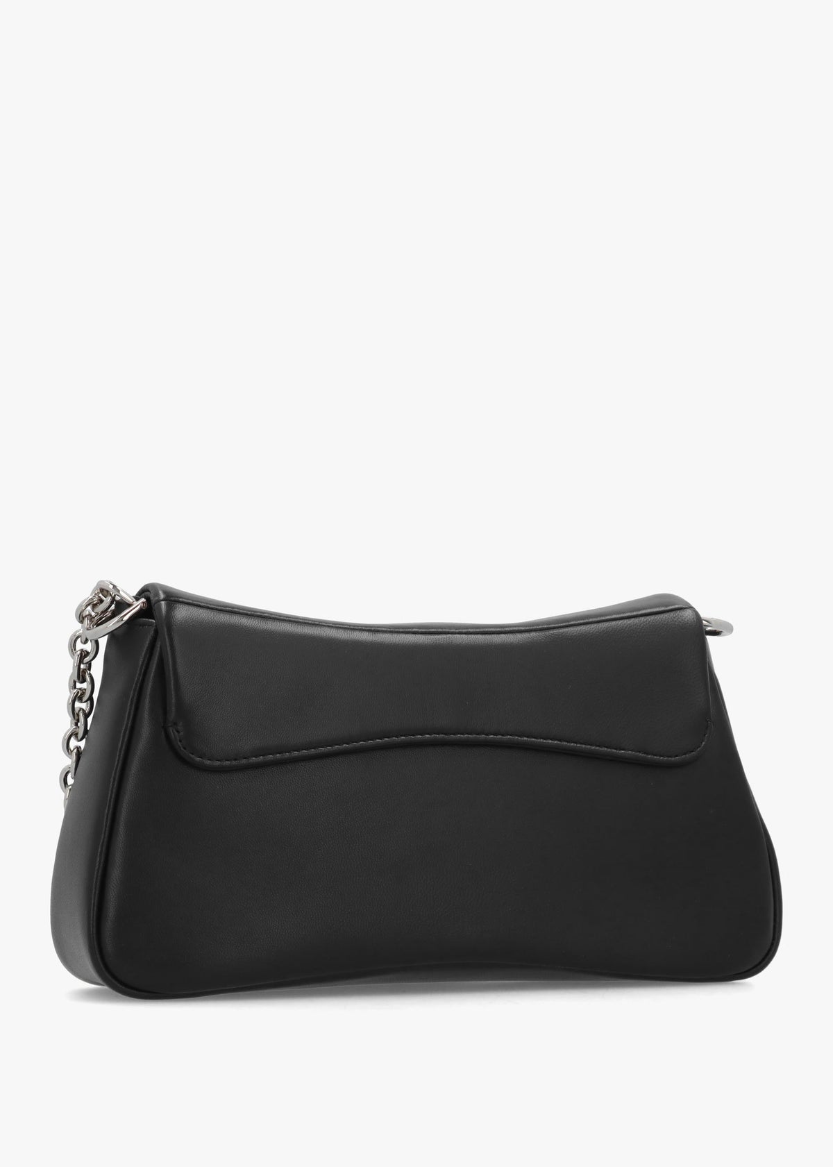 Black Soft Leather Shoulder Bag