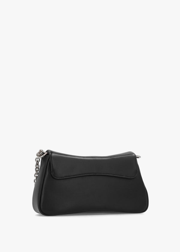 Emporio Armani Black Soft Leather Shoulder Bag
