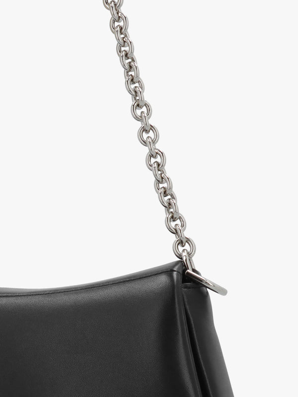 Black Soft Leather Shoulder Bag