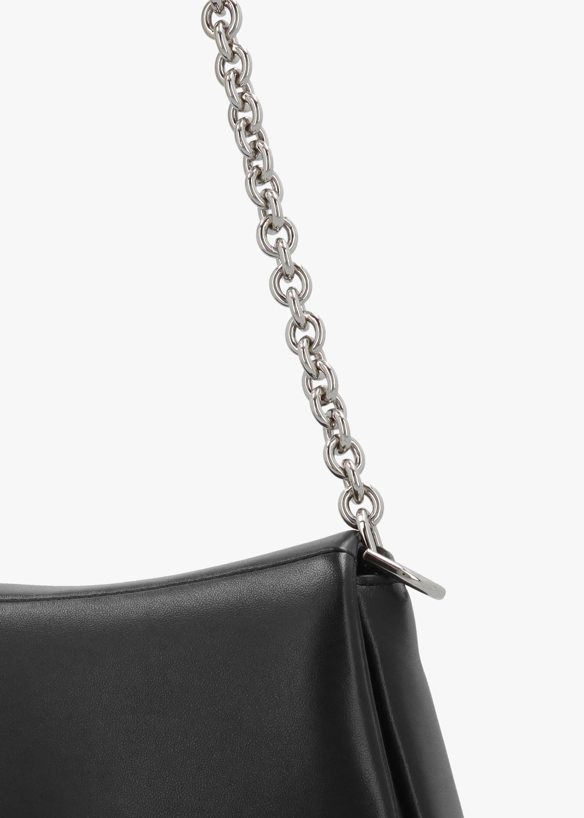 Black Soft Leather Shoulder Bag