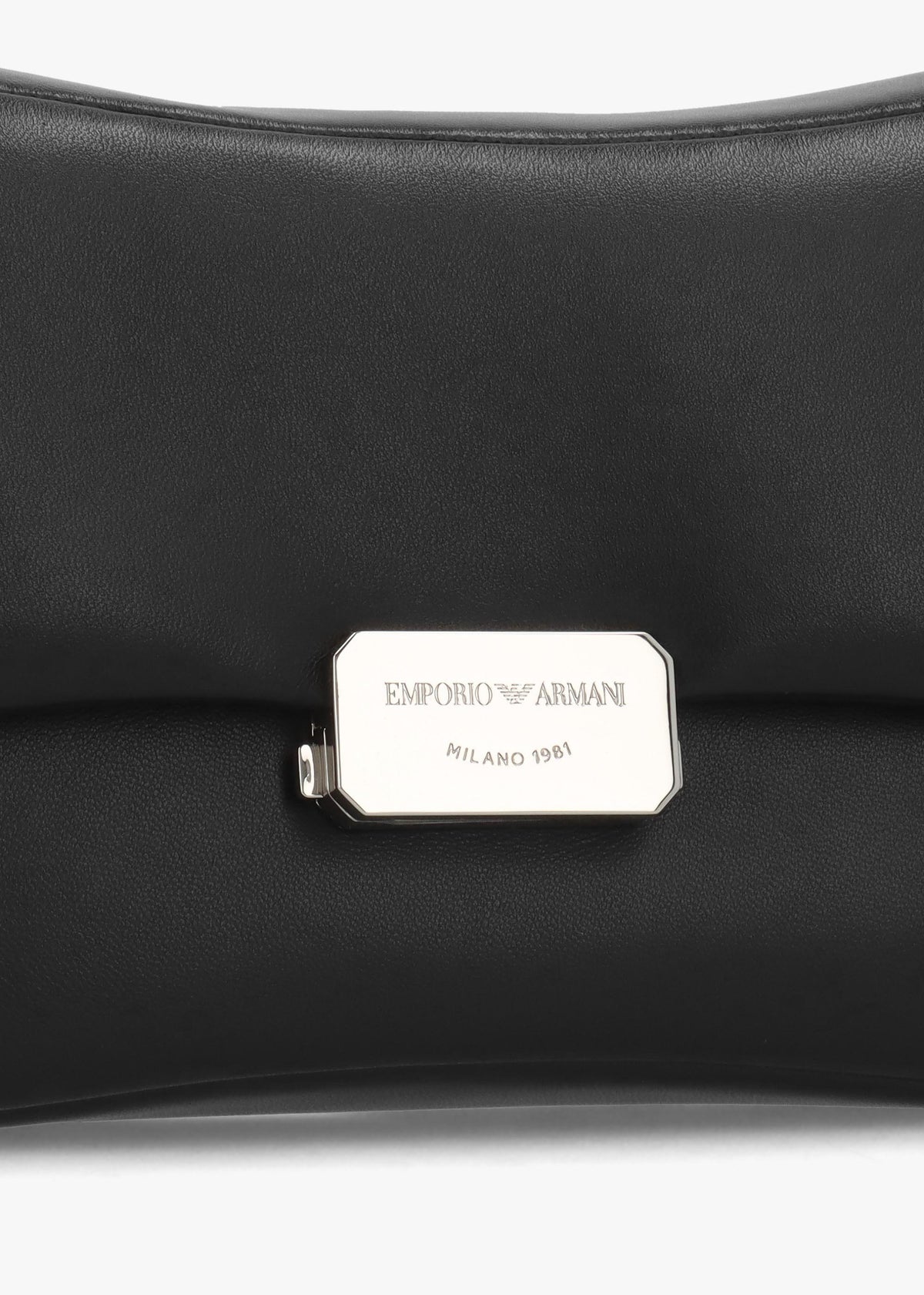 Emporio Armani Black Soft Leather Shoulder Bag