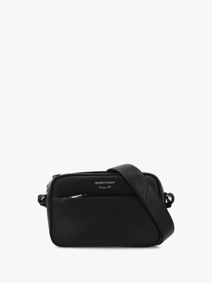 Emporio Armani Black Leather Camera Bag