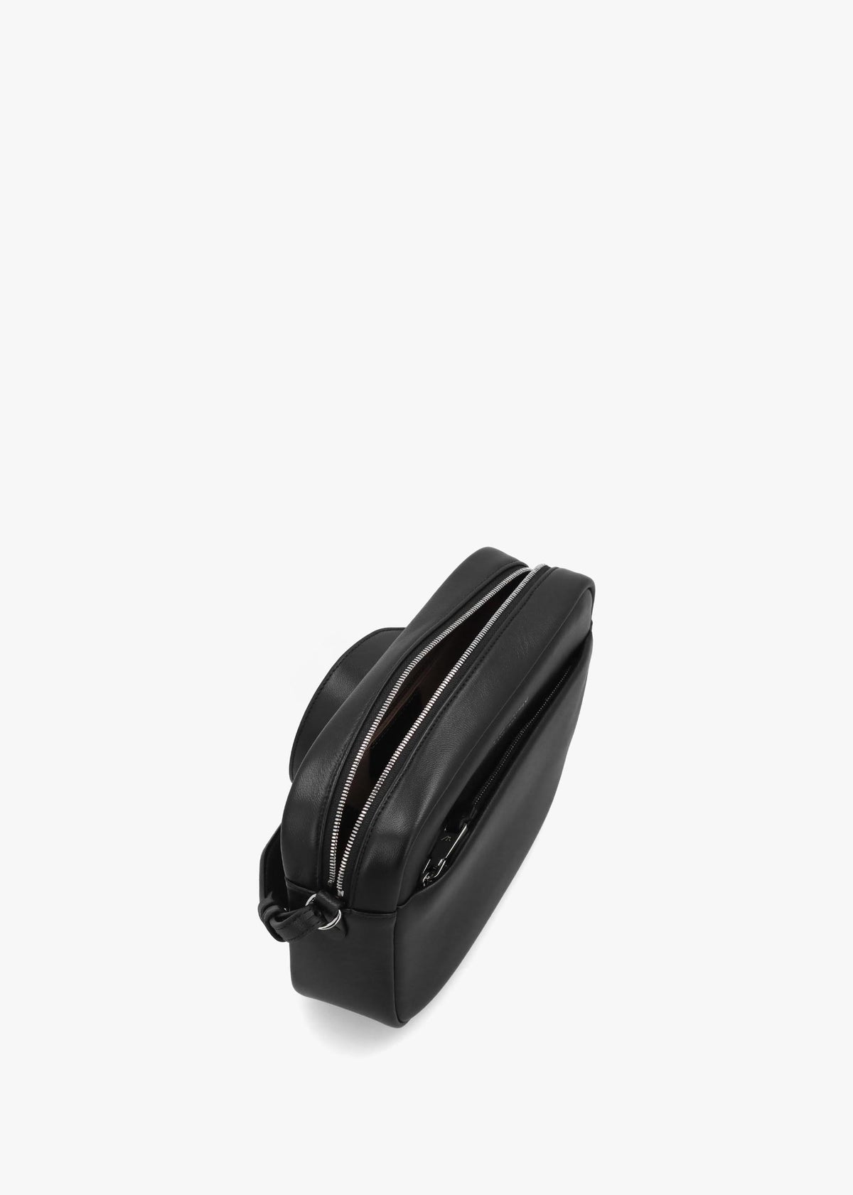 Emporio Armani Black Leather Camera Bag