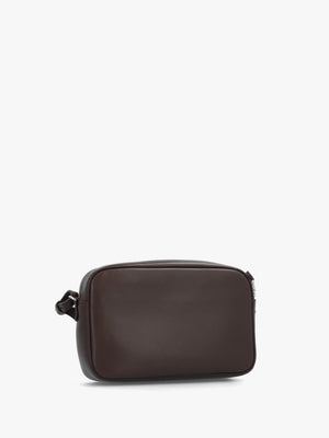 Emporio Armani Brown Leather Camera Bag