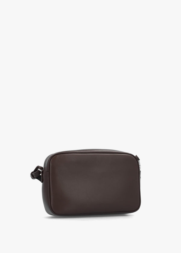Emporio Armani Brown Leather Camera Bag