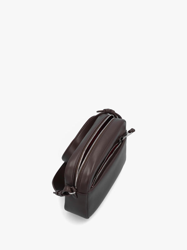 Emporio Armani Brown Leather Camera Bag
