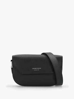Emporio Armani 1981 Mini Black Leather Cross-Body Bag