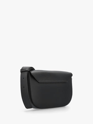 Emporio Armani 1981 Mini Black Leather Cross-Body Bag