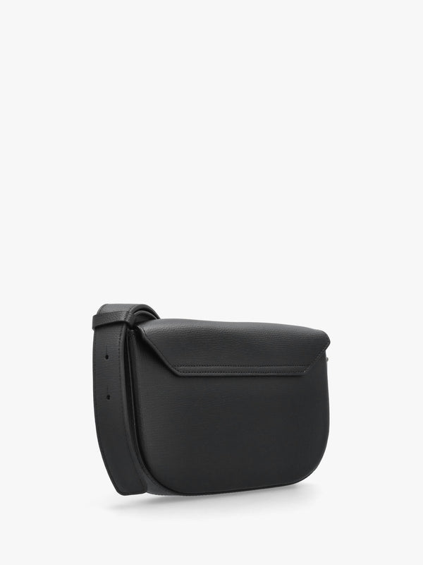 Emporio Armani 1981 Mini Black Leather Cross-Body Bag