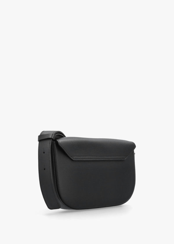 Emporio Armani 1981 Mini Black Leather Cross-Body Bag