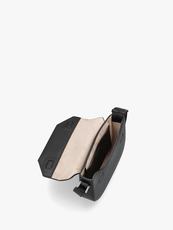 Emporio Armani 1981 Mini Black Leather Cross-Body Bag
