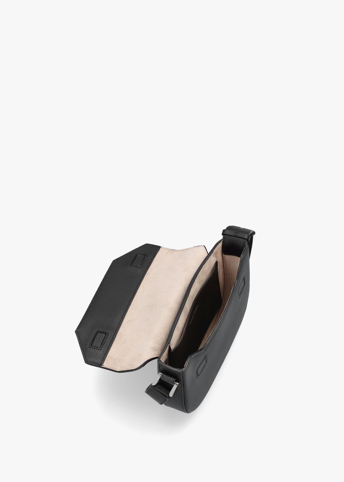 Emporio Armani 1981 Mini Black Leather Cross-Body Bag