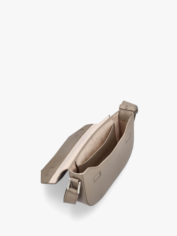 Emporio Armani 1981 Mini Taupe Leather Cross-Body Bag