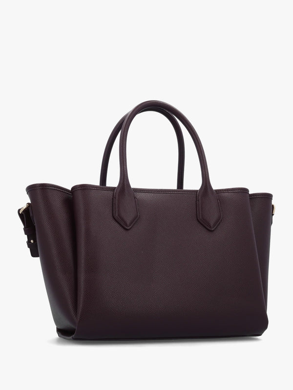 Medium Burgundy Leather Tote Bag