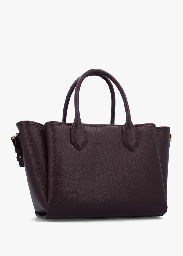 Medium Burgundy Leather Tote Bag