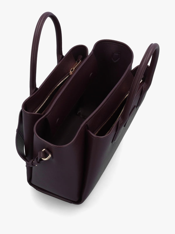 Medium Burgundy Leather Tote Bag