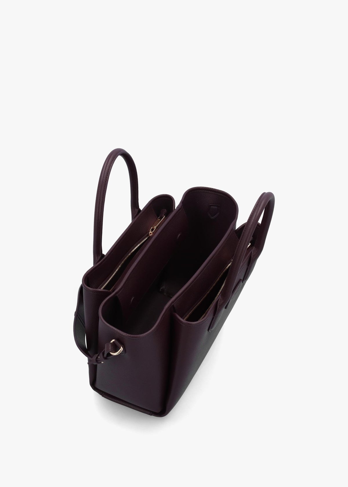 Emporio Armani Medium Burgundy Leather Tote Bag