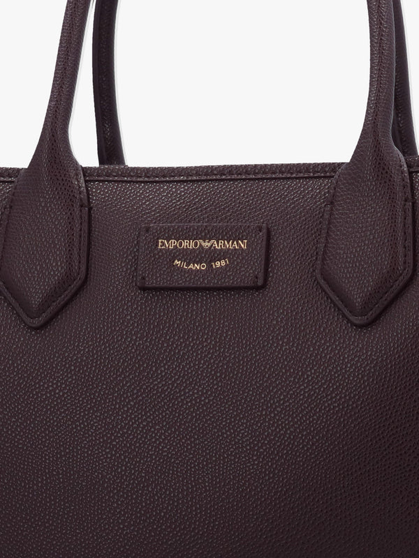 Medium Burgundy Leather Tote Bag