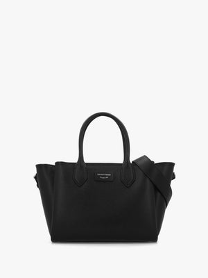 Emporio Armani Medium Black Leather Tote Bag