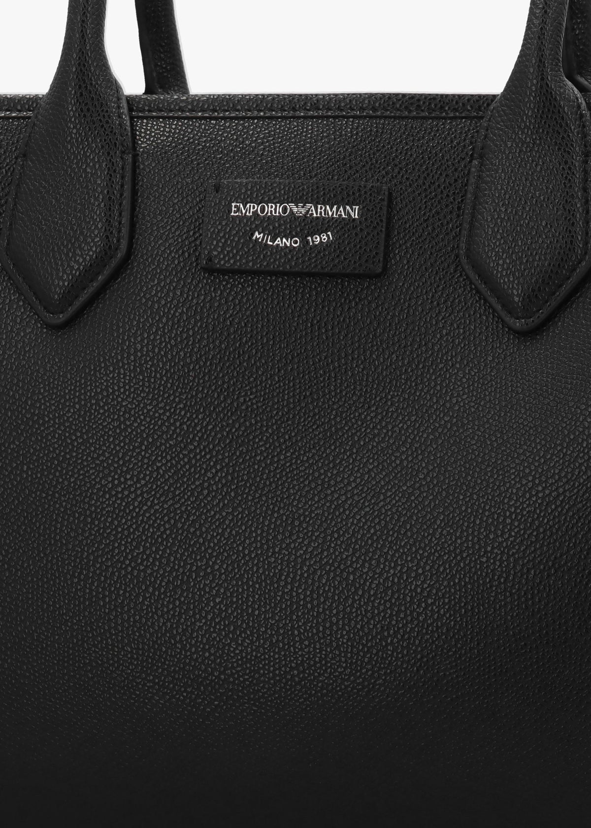 Medium Black Leather Tote Bag