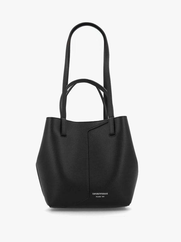 Emporio Armani 1981 Mini Black Leather Shoulder Bag