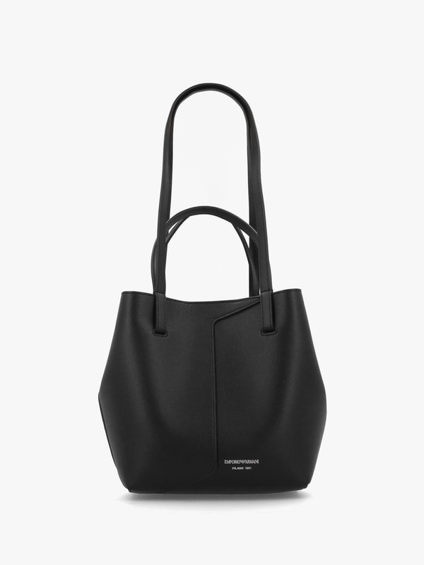 Emporio Armani 1981 Mini Black Leather Shoulder Bag