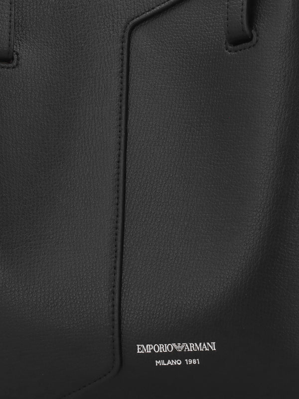 Emporio Armani 1981 Mini Black Leather Shoulder Bag