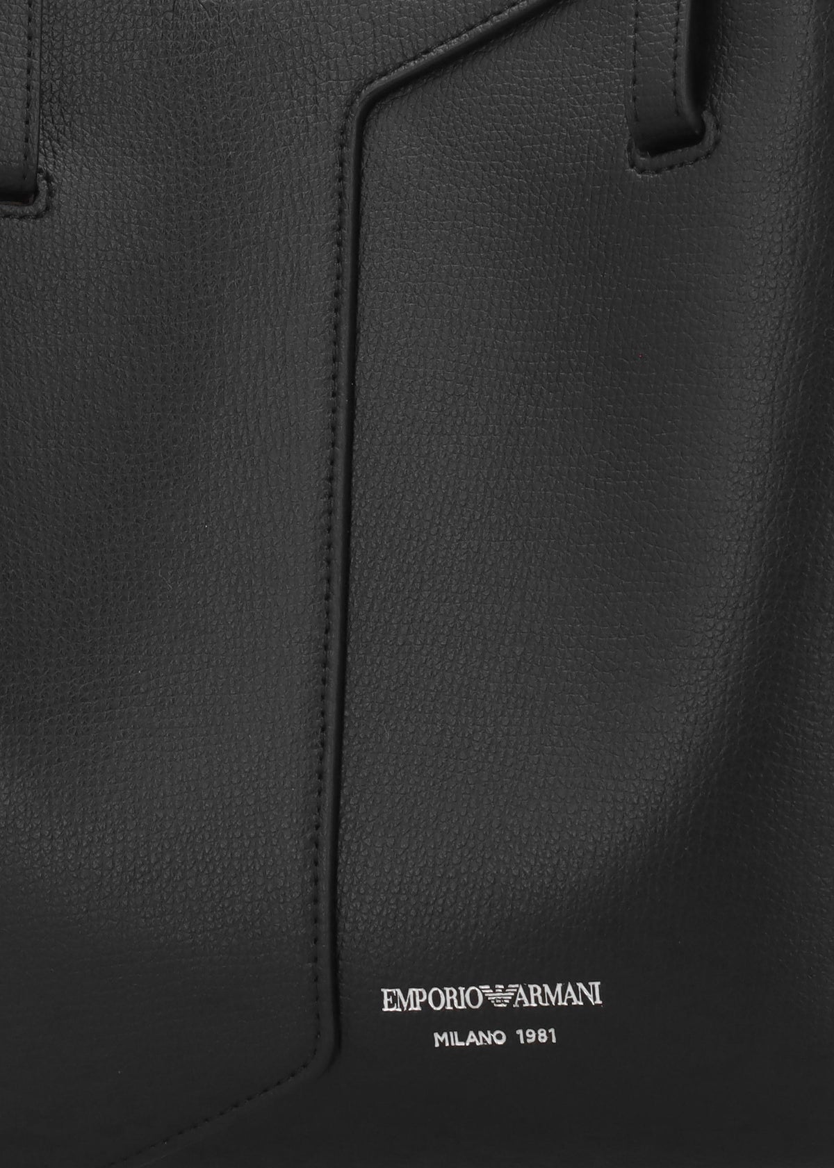 Emporio Armani 1981 Mini Black Leather Shoulder Bag