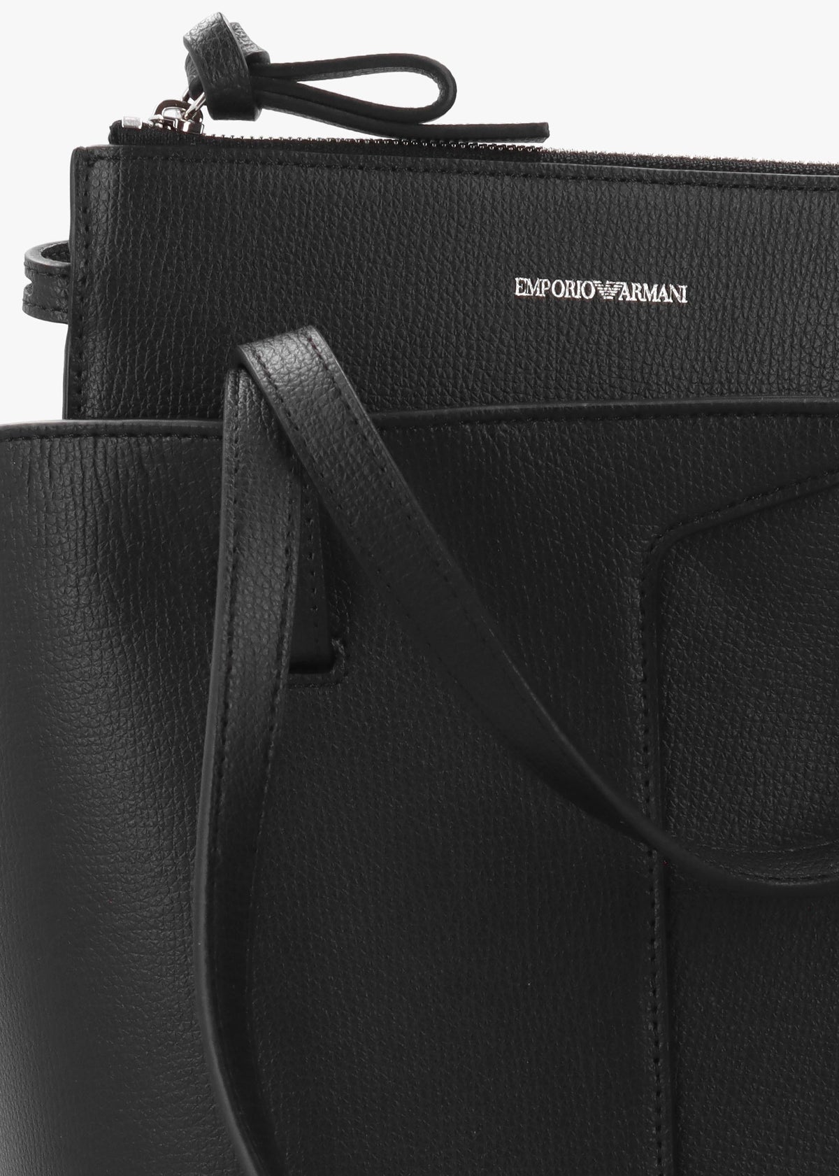 Emporio Armani 1981 Mini Black Leather Shoulder Bag