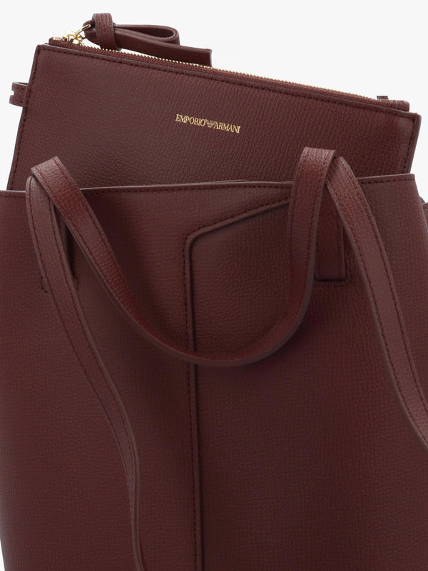 Emporio Armani 1981 Mini Brown Leather Shoulder Bag