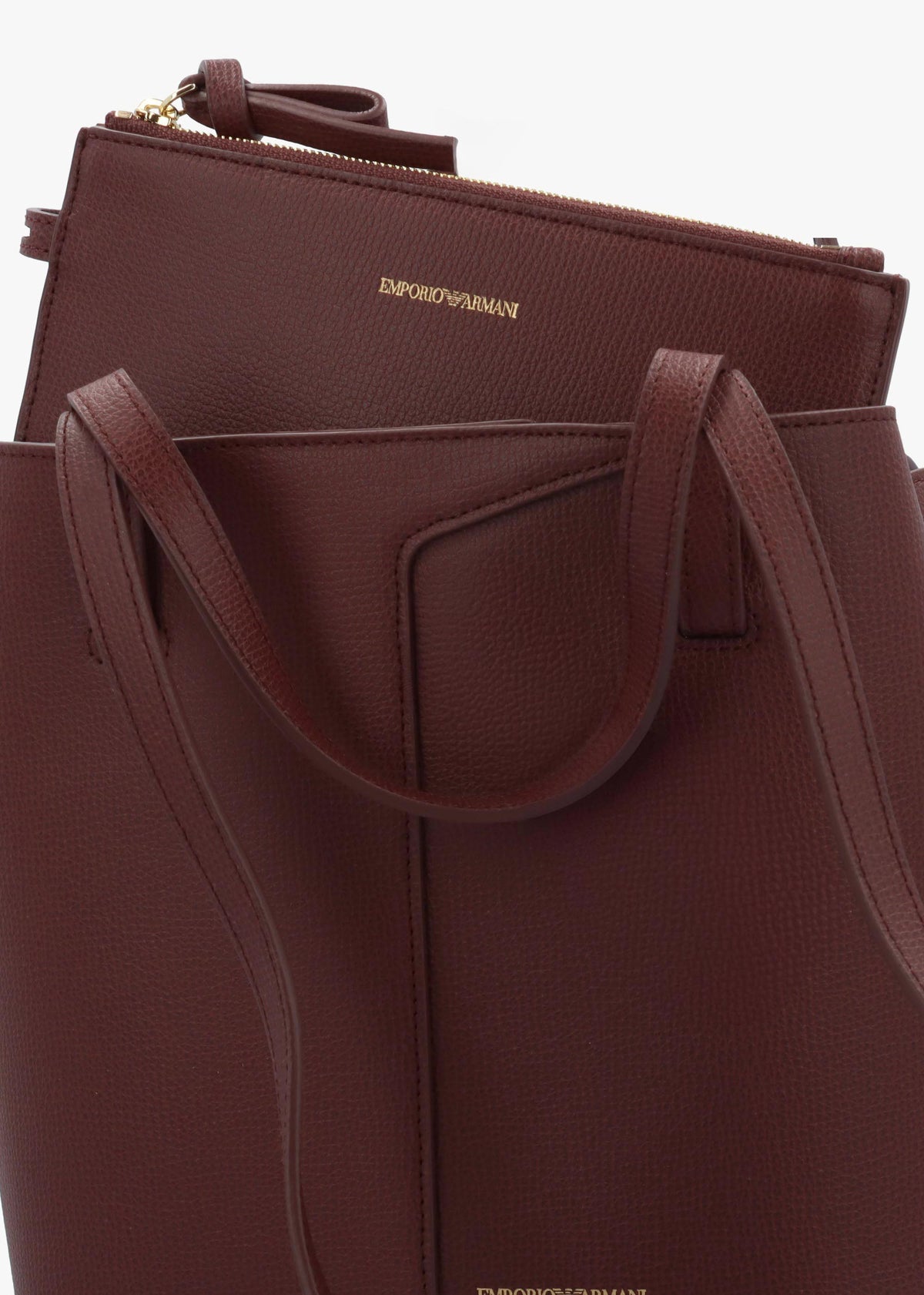 Emporio Armani 1981 Mini Brown Leather Shoulder Bag