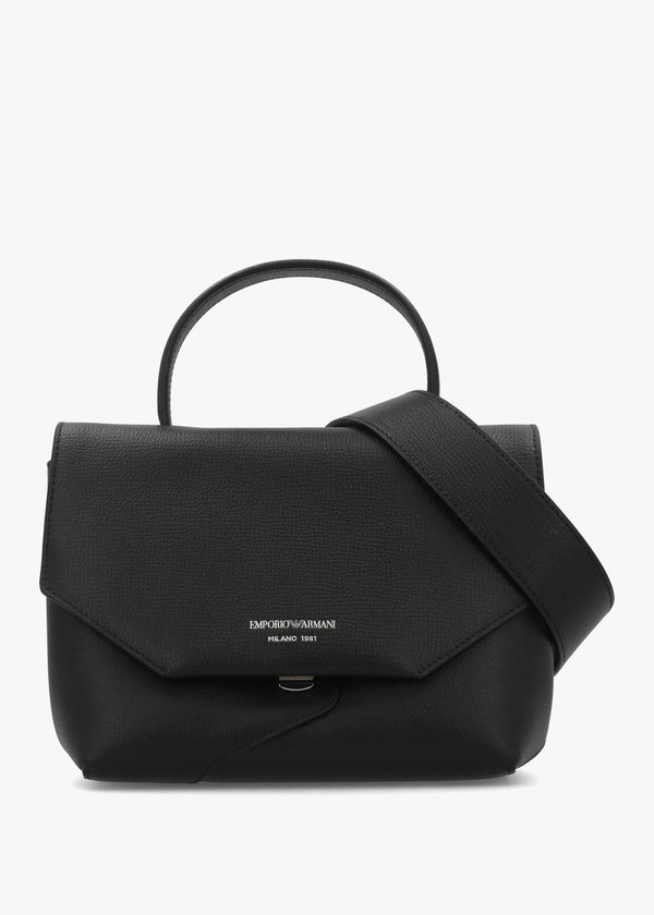 1981 Mini Black Leather Top Handle Bag