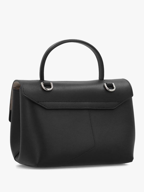 1981 Mini Black Leather Top Handle Bag