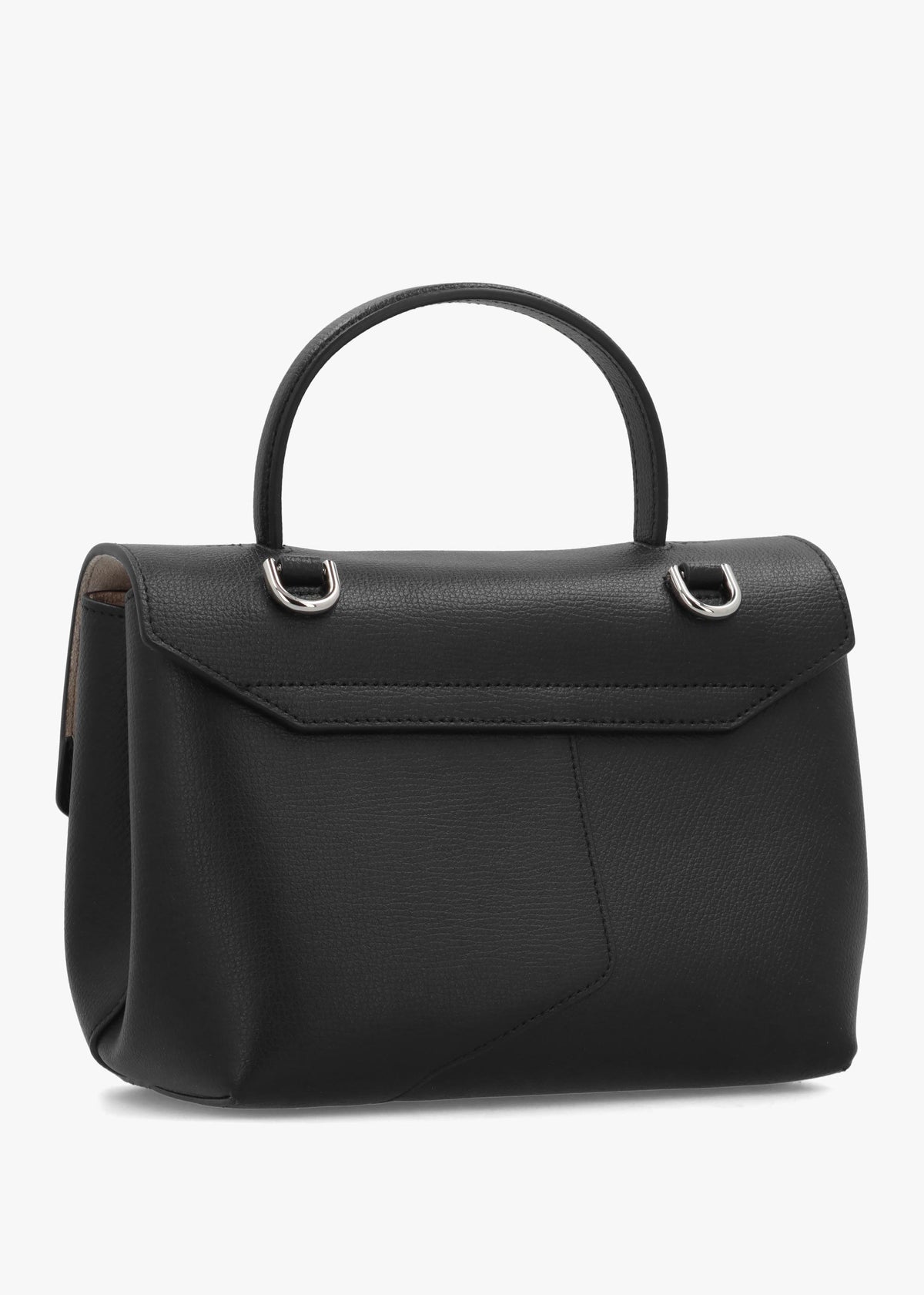 1981 Mini Black Leather Top Handle Bag