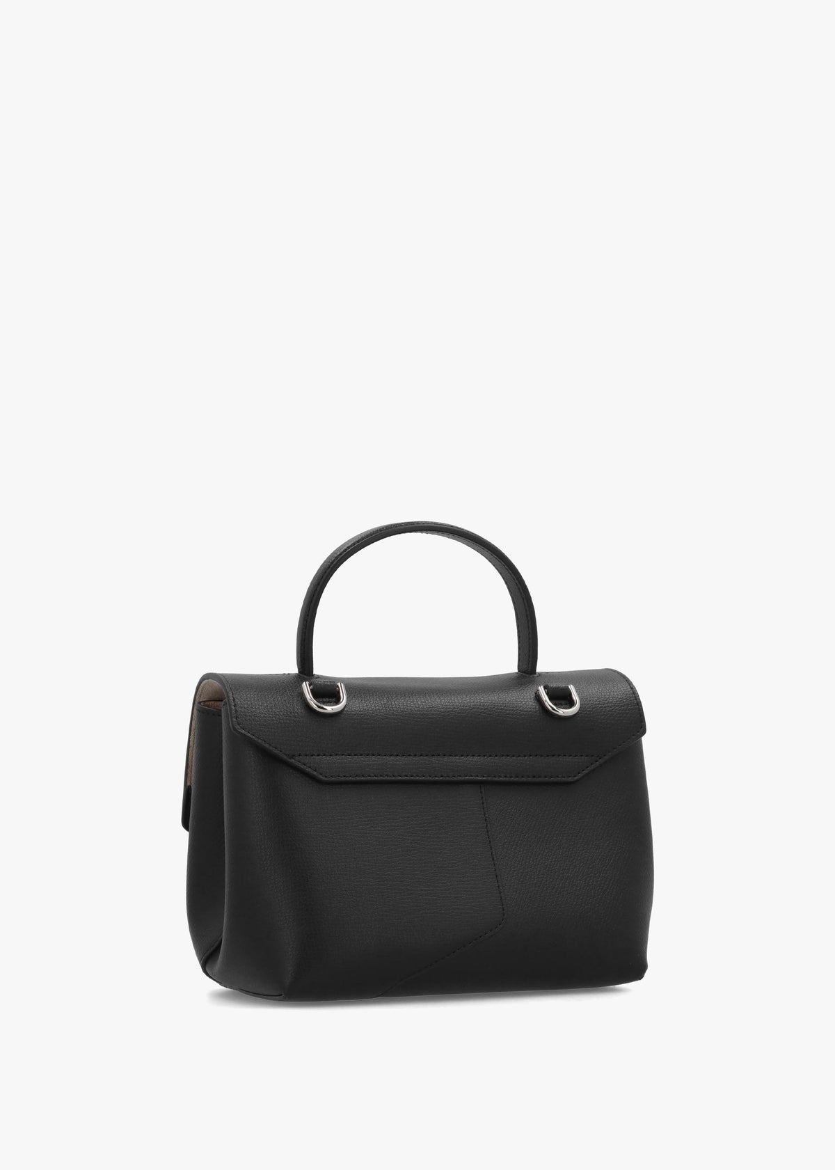 Emporio Armani 1981 Mini Black Leather Top Handle Bag