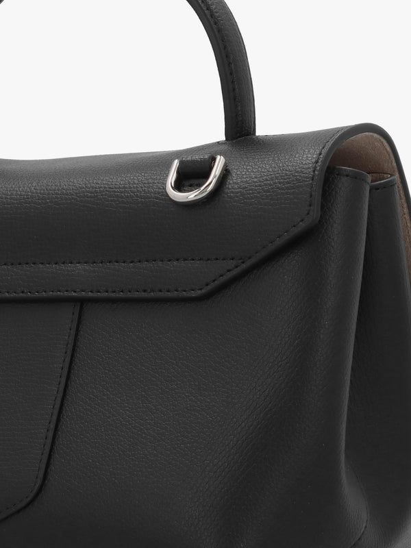 1981 Mini Black Leather Top Handle Bag