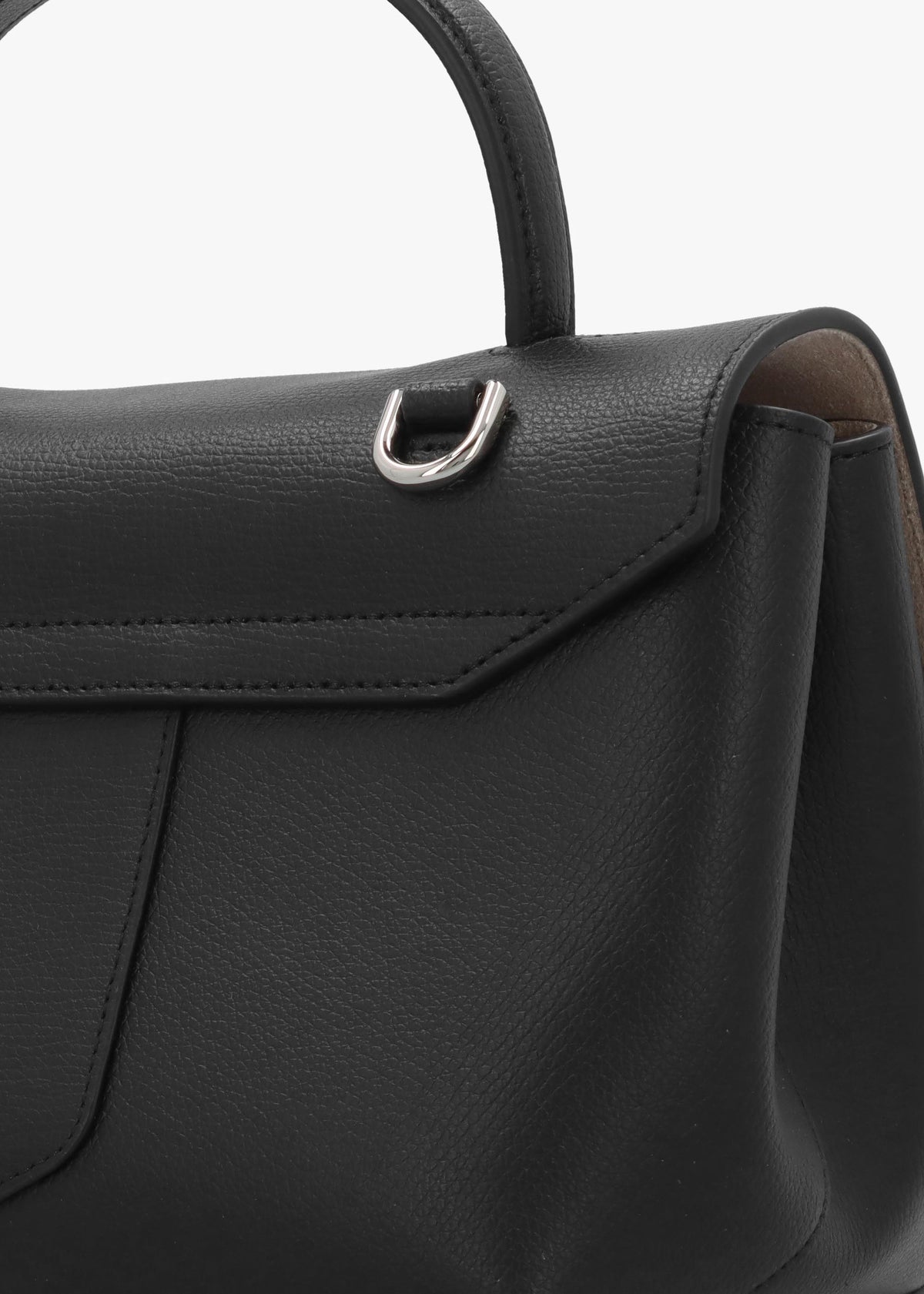 1981 Mini Black Leather Top Handle Bag