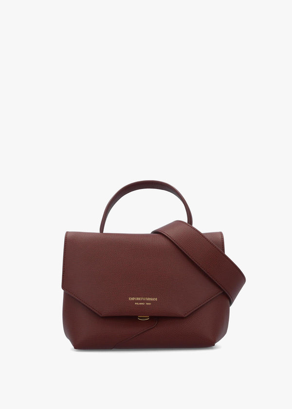 Emporio Armani 1981 Mini Brown Leather Top Handle Bag