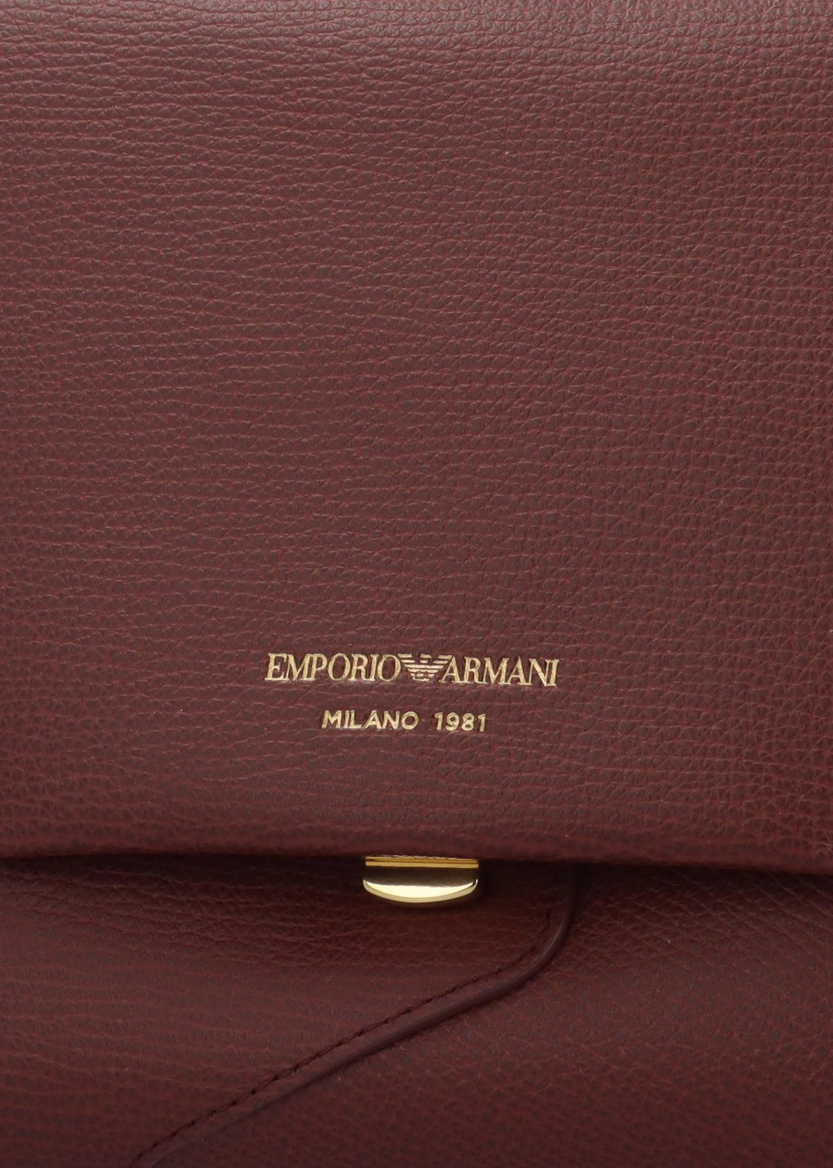 Emporio Armani 1981 Mini Brown Leather Top Handle Bag