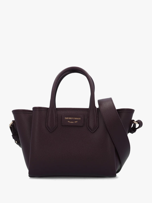 Mini Burgundy Leather Tote Bag