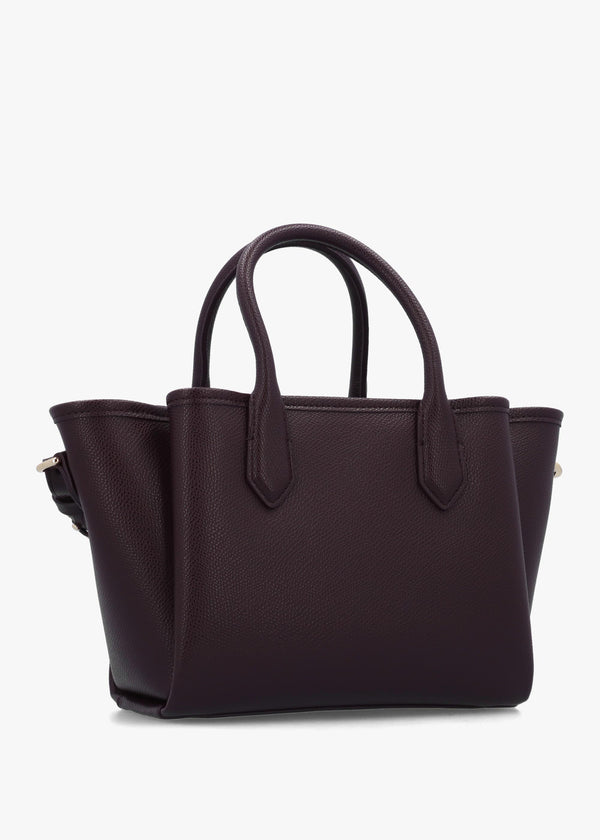Mini Burgundy Leather Tote Bag