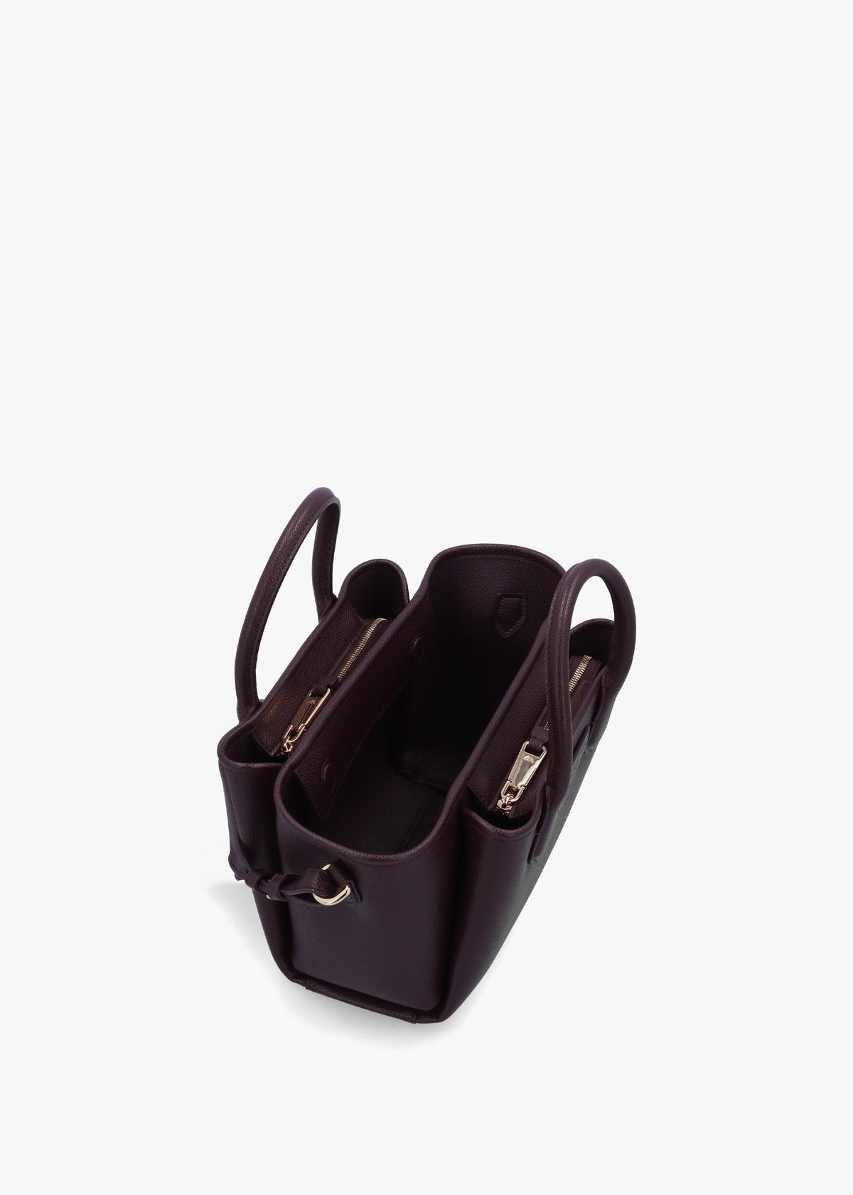 Emporio Armani Mini Burgundy Leather Tote Bag