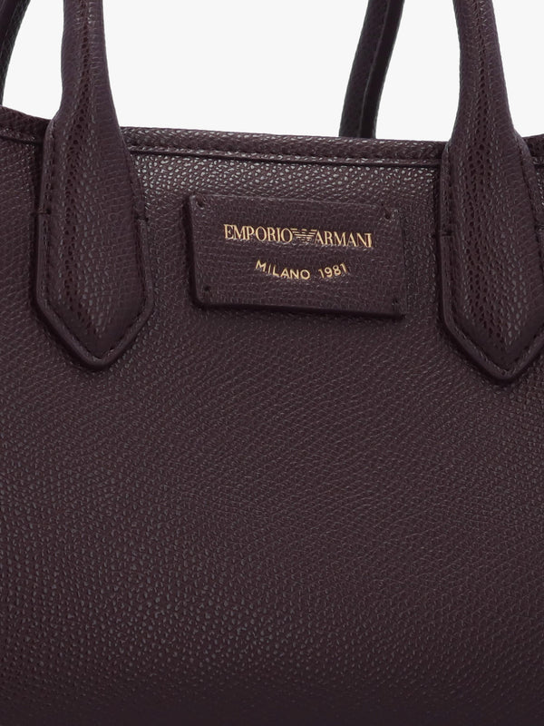 Mini Burgundy Leather Tote Bag