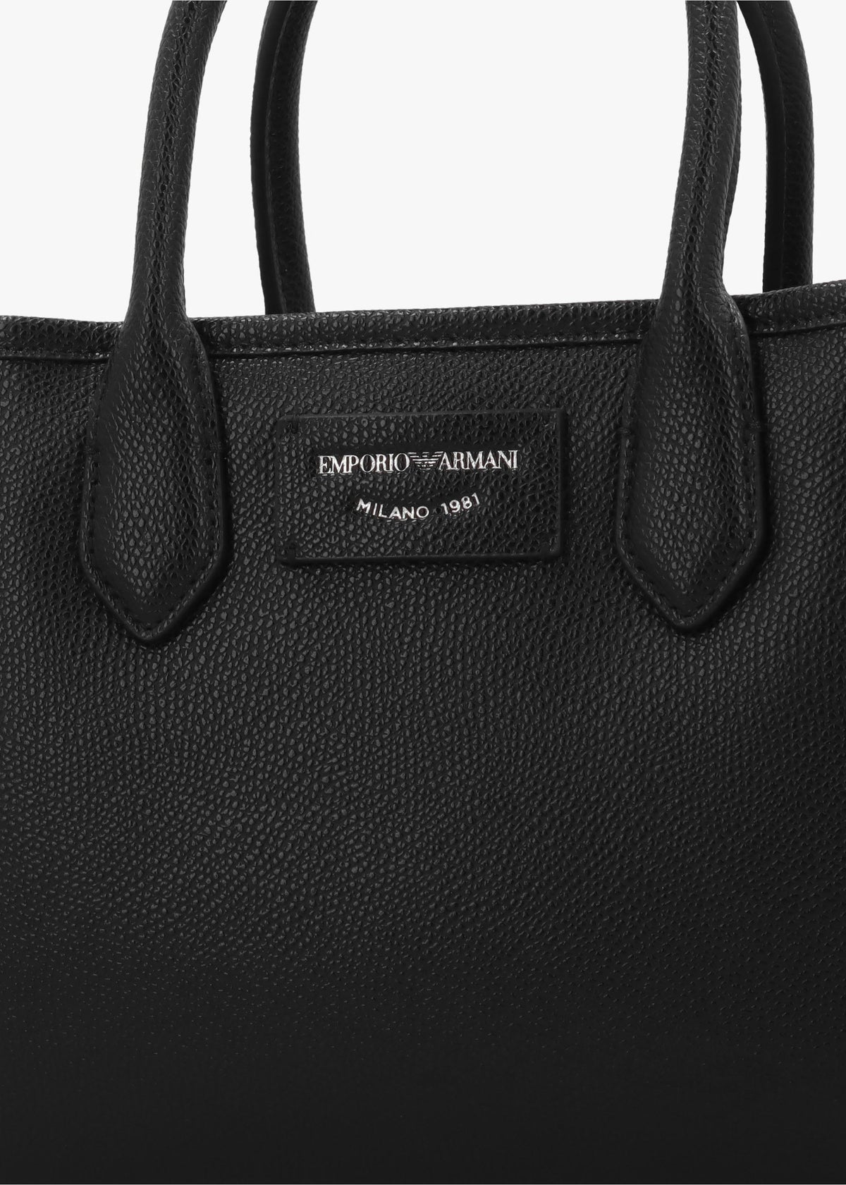 Mini Black Leather Tote Bag