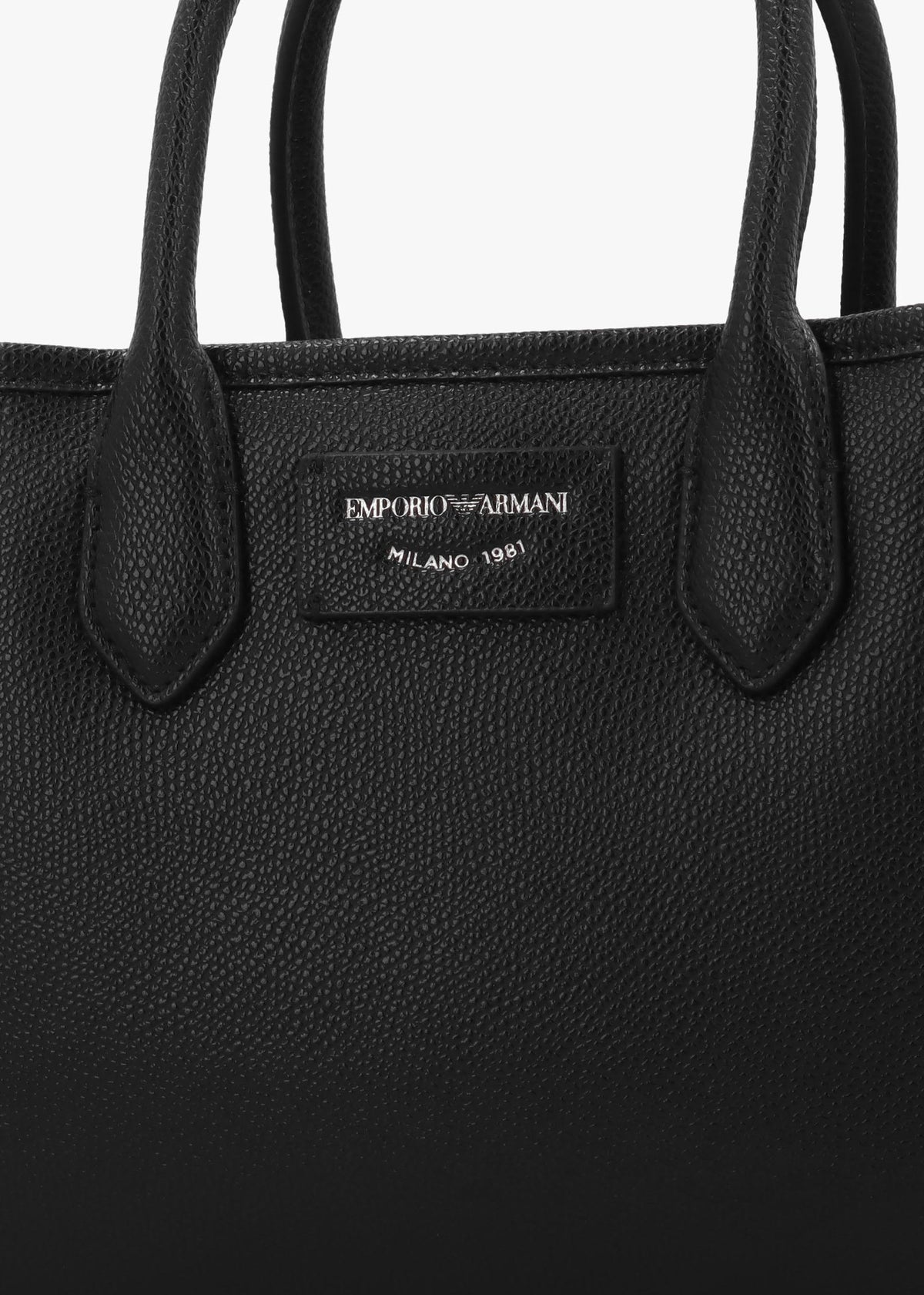 Emporio Armani Mini Black Leather Tote Bag