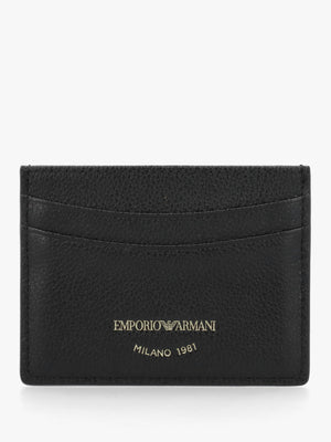Black Tumbled Leather Card Case