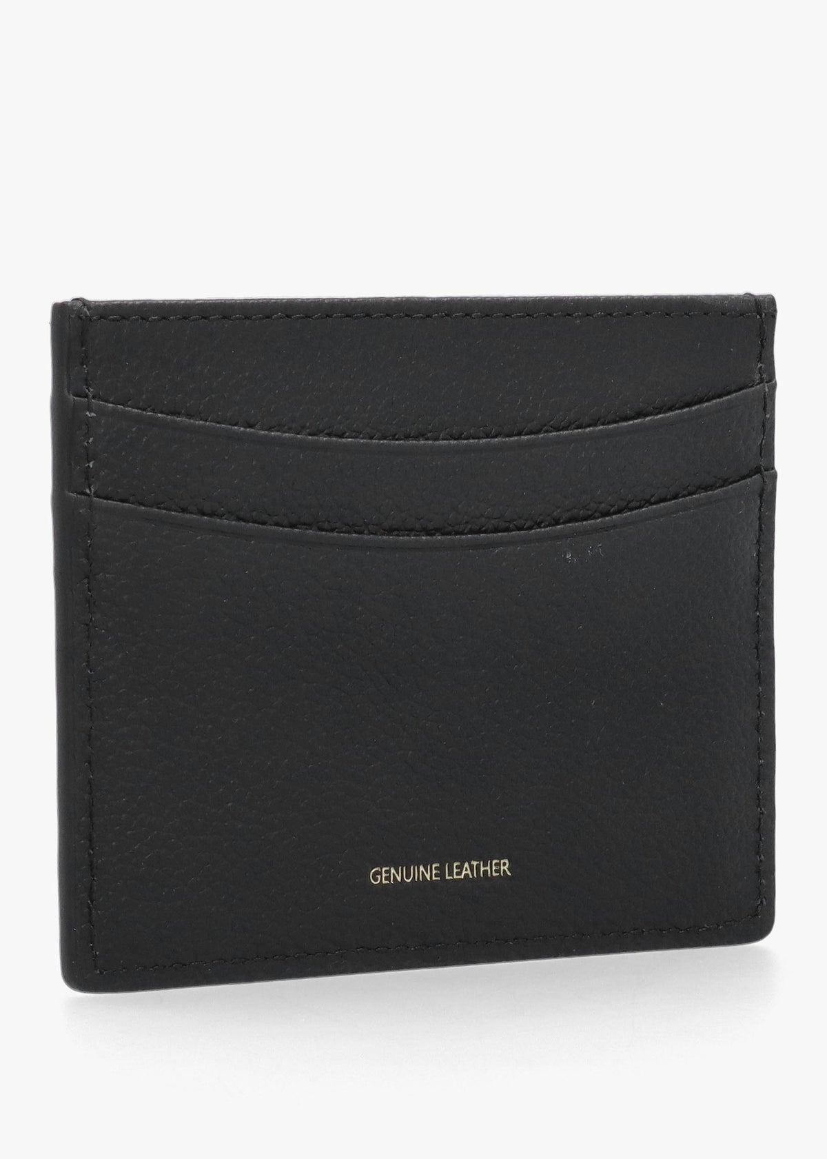 Black Tumbled Leather Card Case